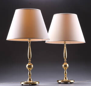 Par bordlamper af messing 2