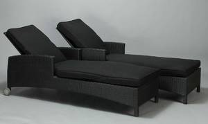 Par solvogne i sort polyrattan 2.