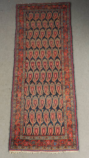 Orientalisk handknuten matta, old, 293x106 cm