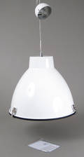 Industripendel - Hvidlakeret aluminium