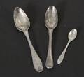 Skedar i silver 3st, 171800-tal