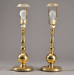 Par bordlamper af messing 2