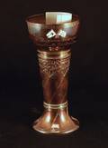 CG HALLBERG POKAL SILVER MED INSKRIPTION, MÄRKT F7 1908, HÖ 25,5 CM VIKT 452 GRAM