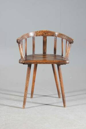 Rundryggig allmogestol, Sverige, 1800-tal