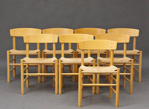 Børge Mogensen. Otte stole model J-39 8