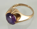 Guldring 14 kt. guld, med ametyst
