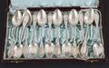 Kaffeskedar 12st, silver, tidigt 1900-tal