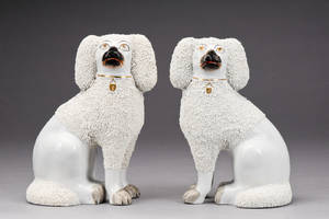 Par engelske Staffordshire hunde 19. årh. 2