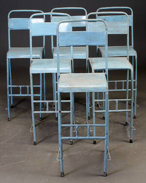 Barstole lavet af vintage jernstole 6 