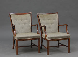 Par armstole af bejdset bøg 2