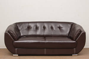 Tre-pers. sofa, brunt læder.