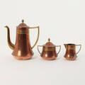 KAFFESERVIS, 3 delar, koppar