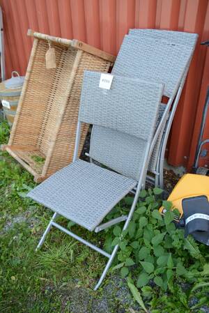 Allvädersstolar 3 st, ihopfällbara, H 92 cm