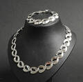 Randers Sølv, smykkesæt af sterling sølv, halskæde og armbånd 2