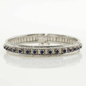 Armband 18 k guld safirer