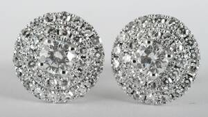 Earrings in 14k with  diamonds  approx 1.00ct