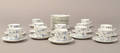 Kgl. P. - Musselmalet Riflet kaffeservice i porcelæn. 36