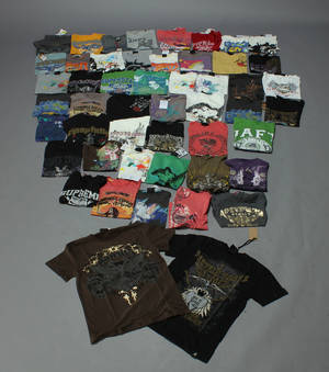 Større samling t-shirts. ca. 60