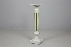 KOLONNPIEDESTAL, vitmålad samt bronserad, 1900-tal