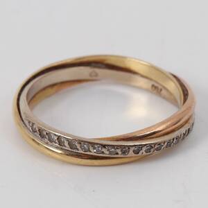 RING Guld 18k, diamanter, 4.1g