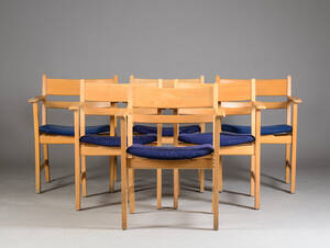 Hans. J. Wegner. Seks armstole, bøg 6  Denne vare er sat til omsalg under nyt varenummer 4371403