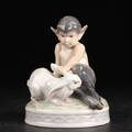 Kgl. P. Figur af porcelæn i form af en faun. nr.439. 1. sort 