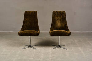 Snurrfåtöljer, ett par, 1970-tal 2