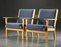 Hans. J. Wegner. Par lænestole for Getama, eg 2