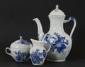 Kaffekanna, sockerskål samt gräddkanna, Blå blomst, Royal Copenhagen