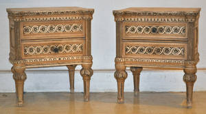 Ett par sängbord, Louis XVI stil, 1900-tal 2