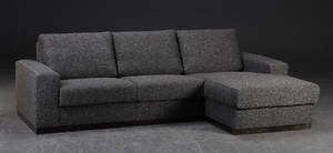 Moderne 3-personers sofa med chaiselong. Model Julia antrazitgrå