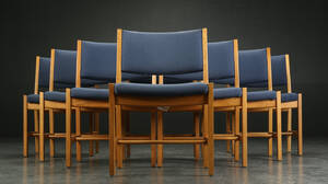 Hans. J. Wegner. Otte spisestole af eg 8
