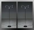 2 standerlamper  gulvlamper, model Double Mind, sort  crom 2