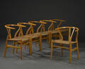 Hans J. Wegner. Seks stole af bøg, model CH24 Y-stol 6 