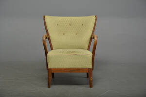 Lænestol af bøg, hynder m. uld, 19301940erne