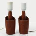 BORDSLAMPOR, ett par, teak, 1960-tal