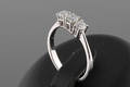 Brilliant-cut Trilogy diamond ring approx. 0.72ct.