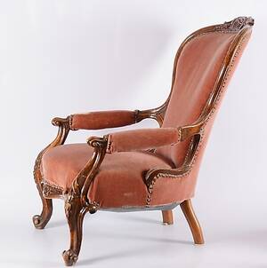 FÅTÖLJ, rokokostil, 1900-talets första hälft.