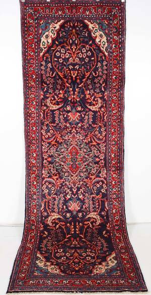 Persisk handknuten gallerimatta Arak 345x110 cm