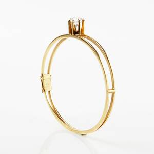 Armring 18 k guld bergkristall