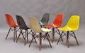 Charles Eames 1907 - 1978. Sæt på seks skalstole, multicolor, model DSW 6