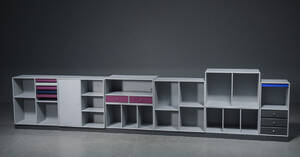 Peter J. Lassen, 8 Montana moduler, grålakerede. Sokler medfølger 14