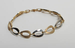 Armlænke af 8 kt. guld  og hvidguld