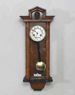 Väggur, valnöt, Junghans 1800-tal