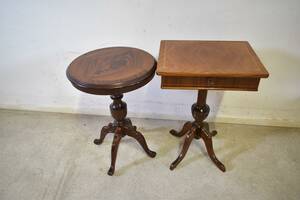 Avlastningsbord 2 st bl.a med låda, högsta 64 cm