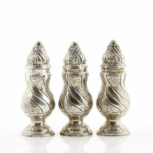 Saltkar i silver 3 st