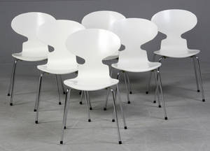 Arne Jacobsen 1902-1971. Seks stole, model 3101 6