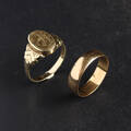Par ringe, 14 kt guld 2