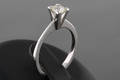 Diamond solitaire ring, approx. 0.53 ct.