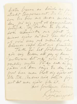 Brev från Karlfeldt till Törnell